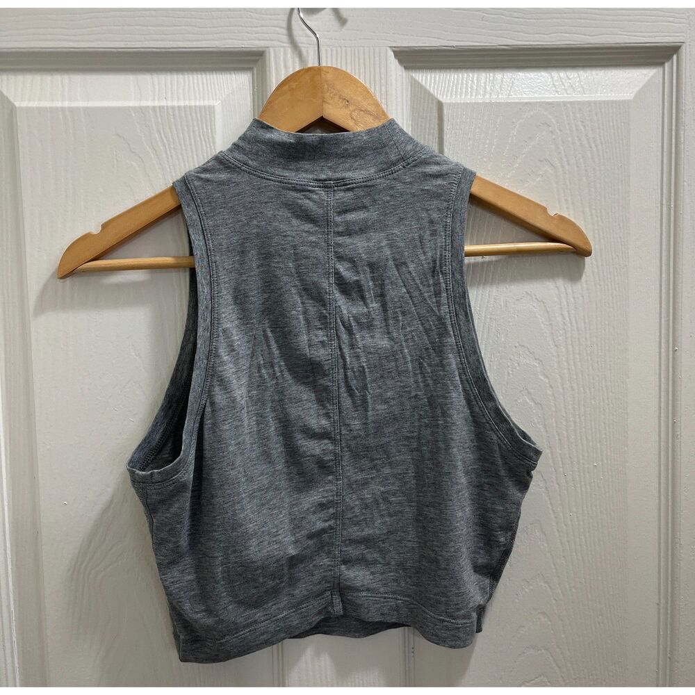 Lululemon Kitsilano Mock Tank Heathered Medium Grey 4-6 Athletic Workout - Picture 4 of 9